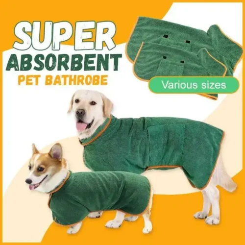 Pet Bathrobe Highly Absorbent Adjustable Towel For Small Medium Large Dog or Cat