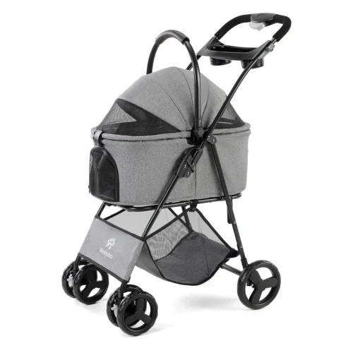 3-in-1 Pet Stroller – Foldable Carrier & Travel Cart for Dogs & Cats
