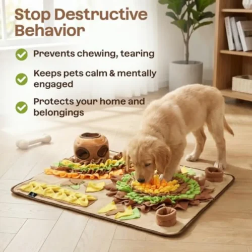 Interactive Dog Snuffle Mat for Slow Feed and Digestion Support